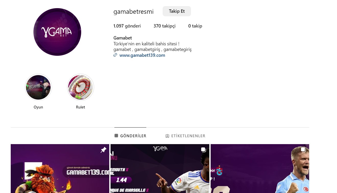 Gamabet İnstagram