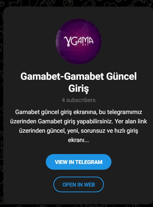 Gamabet Telegram